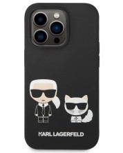 Калъф Karl Lagerfeld - Karl and Choupette, iPhone 14 Pro Max, черен -1